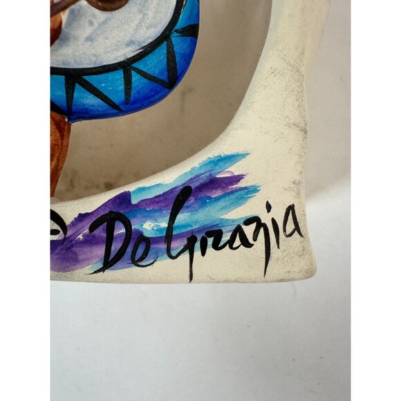 De Grazia Signed Hand Painted Colorful Drummer Boy Candle Holder Luminarie Bag - Picture 16 of 16